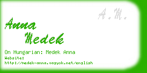 anna medek business card